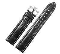 KLVN 19mm 20mm 21mm 22mm Echtes Lederarmband Ersatz für Vacheron Constantin Patrimony VC Schwarz Blau Braun Rindsleder Armband, 22mm, Azetat, Kein Edelstein