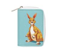 KLWQR RFID-Kreditkartenetui für Damen, niedlich, klein, Leder, Kartenhalter, Geldbörse, lustig, Cartoon, Känguru, Zoo-Karten-Organizer, Etui mit Reißverschluss, Stil, 16 x 11,5 cm, Stil:, 16x11.5cm