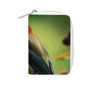 KLWQR RFID-Kreditkartenetui für Damen, niedlich, klein, Leder, Kartenhalter, Vogel auf Baum, Karten-Organizer mit Reißverschluss, Stil, 16 x 11,5 cm, Stil:, 16x11.5cm