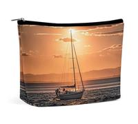 KLWQR Sunset Seascape Segelboot, schwimmende Make-up-Tasche für Geldbörse, wasserdichte Kosmetiktasche, Make-up-Tasche mit Reißverschluss, Reise-Kulturbeutel, Organizer für Damen, Stil, Einheitsgröße