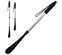 KLYKLL Schuhlöffel Aluminium Schuhanzieher Teleskopisch 55-80cm Shoe Horn Ausziehbarer Metall Lang Schuhlöffe Schuh Anziehhilfe mit rutschfestem Griff für Herren, Damen, Kinder Senioren
