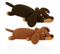 KMFASVX Häkelset für Anfänger 2 Stück Dackel DIY Häkel Set Dackel Amigurumi Set mit Weicher Wolle,Häkelhaken und Anleitung Entzückendes Tier HäkelSet für Haus Festlichkeiten Geburtstagen