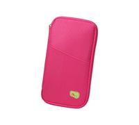KMGDM Sichere Reisepasshülle mit mehreren Fächern, Aufbewahrungstasche für Tickets, Kreditkarten und Dokumente, Rose Re, 13×25×2cm