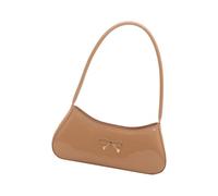 KMGDM Stilvolle Handtasche mit Schleifen-Akzent, leichte PU-Unterarm-Geldbörse, Schultertasche, perfekt für Arbeit oder Freizeitkleidung, PU, khaki
