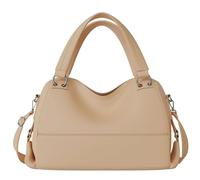 KMISSO Damen Vegane Shopper Tasche Hobo Bag Umhänge Tasche Veganes Leder 30669 Taupe