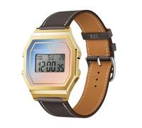 KMKJSH Leder Armbänder Kompatibel mit Ice-Watch Digit Retro Sunset Armband, Leder mit Metallschnalle aus Edelstahl Elegant Ersatzarmband für Herren Damen für ICE Digit Retro Sunset Uhrenarmband
