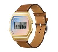 KMKJSH Leder Armbänder Kompatibel mit Ice-Watch Digit Retro Sunset Armband, Leder mit Metallschnalle aus Edelstahl Elegant Ersatzarmband für Herren Damen für ICE Digit Retro Sunset Uhrenarmband