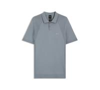 BOSS Strick-Poloshirt aus Baumwoll-Mix mit Bodymapping-Struktur - Style KN_Momentum-Lite PS, 50558353 Grau XXL