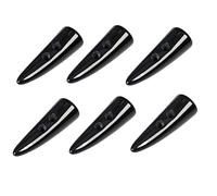 Knebelknöpfe aus Kunstharz, 5,1 cm lang, zwei Löcher, Hornzahnform, Knöpfe für Mantel, Pullover, Jacke, Kappe, Nähen, DIY-Zubehör, Schwarz, 10 Stück