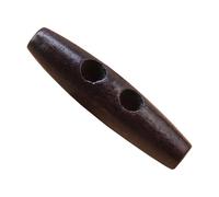 Knebelknöpfe aus Naturholz - Holzhorn, 2 Löcher, Ersatzknöpfe - Olivenform, Holzknebel, Nähschnalle, Basteln, DIY-Kleidungszubehör, braun-dunkel, 45 mm, 20 Stück