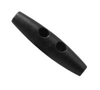 Knebelknöpfe aus Naturholz - Holzhorn, 2 Löcher, Ersatzknöpfe - Olivenform, Holzknebel, Nähschnalle, Basteln, DIY-Kleidungszubehör, schwarz, 30 mm, 50 Stück