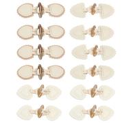 Knebelknöpfe,Osuter 12 Stück Knebelknöpfe Leder BastelnKnöpfe Vintage Knöpfe für Mantel Jacke Kleidung Nähen DIY - Kinderversion (Weiß)