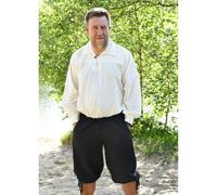 Battle-Merchant | Mittelalterliche Knickerbocker Jonte | Kniebundhose Herren | Wikingerhose | Piratenhose | Kurze Hose, Shorts Mittelalter, LARP (S, Schwarz)