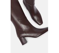 Kniehohe Boots aus glattem Rindsleder rot 42