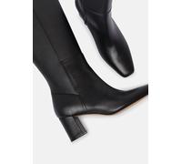 Kniehohe Boots aus glattem Rindsleder schwarz 41