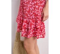 Damen Knielanger Rock aus Chiffon mit Volants