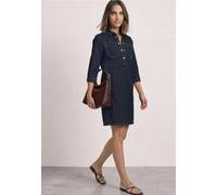 Knielanges Denim Kleid mit 3/4-Arm