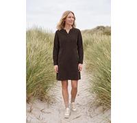 Midikleid CECIL, Damen, Gr. XS (36), US-Größen, Langarm, Web, braun (truffle braun), Web, 100% Baumwolle, unifarben, normal knieumspielend, Rundhals, abgesteppt, Kleider Midikleid, aus 100% Baumwolle
