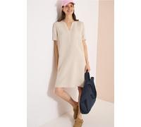 Sommerkleid CECIL, Damen, Gr. XXL (46), US-Größen, macadamia beige, Stoff, 55% Leinen, 45% Viskose, unifarben, comfort fit knieumspielend, Rundhals, normaler Saum, Kleider Sommerkleid, knielang (50589