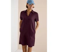 Cecil Knielanges Kleid aus Leinen Rich Burgundy XS