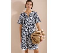 Knielanges Kleid in Crepe-Struktur