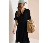Cecil Damen Knielanges Kleid in Crepe-Struktur in Schwarz, Gr: XL