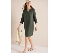 Sommerkleid CECIL, Damen, Gr. XXL (46), US-Größen, grün (khaki), Web, 100% Baumwolle, unifarben, normal kniefrei, Rundhals, Bündchen, Kleider Sommerkleid, aus 100% Baumwolle (27496768-XXL) khaki