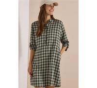 Sommerkleid CECIL, Damen, Gr. S (38), US-Größen, grün (khaki), Stoff, 100% Viskose, kariert, normal knieumspielend, V-Ausschnitt, Bündchen, Kleider Sommerkleid, aus Viskose (50868551-S) khaki