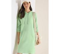 Sweatkleid CECIL, Damen, Gr. XXL (46), US-Größen, grün (juicy lime), Sweatware, 100% Baumwolle, unifarben, comfort fit normal, ohne Ausschnitt, Bündchen, Kleider Sweatkleid, mit Kapuze (31008456-XXL)