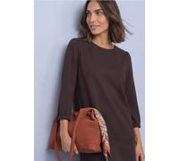 Knielanges Kleid mit Rundhals