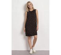 Sommerkleid STREET ONE, Damen, Gr. 34, EURO-Größen, braun (molten earth), Stoff, 100% Viskose, gemustert, normal ca. Mitte Oberschenkel, Rundhals, abgesteppt, Kleider Sommerkleid, aus Viskose (1894335