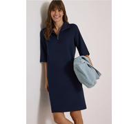 Sweatkleid CECIL, Damen, Gr. XXL (46), US-Größen, blau (urban dunkelblau), Sweatware, 80% Viskose, 15% Polyester, 5% Elasthan, unifarben, comfort fit kniefrei, hoch geschlossener Ausschnitt, abgestepp