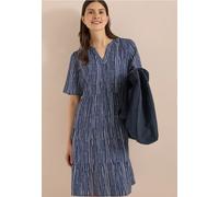 Sommerkleid CECIL, Damen, Gr. XXL (46), US-Größen, universal blau, Stoff, 100% Viskose, gestreift, comfort fit knieumspielend, Rundhals, normaler Saum, Kleider Sommerkleid, im Streifendesign (61457941