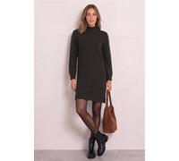 Strickkleid STREET ONE, Damen, Gr. 44, N-Gr, braun (schwarz coffee meliert), Obermaterial: 37% Polyacryl, 29% Baumwolle, 29% Polyester, 5% Polyamid, Kleider Strickkleid (35939655-44) schwarz coffee me