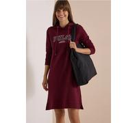 Knielanges Sweatkleid mit Kapuze