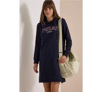 Sweatkleid CECIL, Damen, Gr. L (42), US-Größen, blau (urban dunkelblau), Sweatware, 100% Baumwolle, unifarben, normal knielang, ohne Ausschnitt, abgesteppt, Kleider Sweatkleid, aus 100% Baumwolle (885