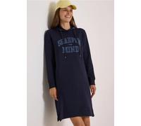 Knielanges Sweatkleid mit Kapuze