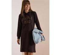 Sweatkleid CECIL, Damen, Gr. 3XL (48), US-Größen, braun (raw chocolate braun), Sweatware, 100% Baumwolle, bedruckt, normal knielang, ohne Ausschnitt, Bündchen, Kleider Sweatkleid, aus 100% Baumwolle (