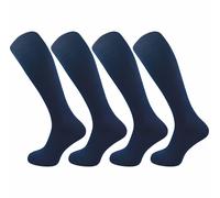Kniestrümpfe aus Baumwolle | Extra weich & ohne drückende Naht | Herren (4 Paar) - Blau / 43 - 46