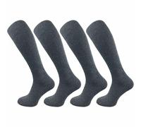 Kniestrümpfe aus Baumwolle | Extra weich & ohne drückende Naht | Herren (4 Paar) - Dunkelgrau / 39 - 42