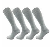 Kniestrümpfe aus Baumwolle | Extra weich & ohne drückende Naht | Herren (4 Paar) - Hellgrau / 43 - 46