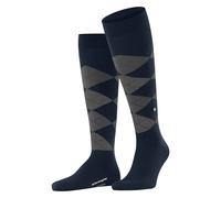 Burlington Herren Kniestrümpfe Edinburgh – Wolle, lang, gemustert, 1 Paar – Blau Marine 40-46