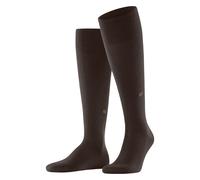 Kniestrümpfe BURLINGTON "Leeds", Herren, Gr. 40-46, braun (schwarz braun), Materialmix, unifarben, Socken Kniestrümpfe, Einheitsgröße 40-46, wärmende Wollmischung, unifarben (29272932-40) schwarz brau