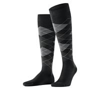 Burlington Manchester Socken Lang Kariert Schwarz 3000 - Größe 40-46 Schwarz 40-46