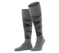 Kniestrümpfe BURLINGTON "Preston", Herren, Gr. 40-46, grau (light grau), Materialmix, Argyle-Muster, Socken Kniestrümpfe, Einheitsgröße 40-46, Argyle-Muster, besonders weich (77272563-40) light grau