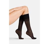 Kniestrümpfe CAMANO "4er Pack", Damen, Gr. onesize, schwarz, 88% Polyamid, 12% Elasthan, uni, Socken Kniestrümpfe, 4er Pack 20 DEN Feinkniestrümpfe in mattem Look, druckfreies Bündchen (18367451-0) sc