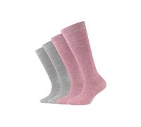 Kniestrümpfe CAMANO "4er Pack", Mädchen, Gr. 23-26, pink (chalk pink melange), 78% Baumwolle, 21% Polyamid, 1% Elasthan, uni, Socken Kniestrümpfe (65634812-23) chalk pink melange