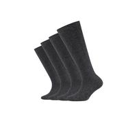 4er Pack camano Soft Bio-Baumwolle Kniestrümpfe Kinder 0008 - anthracite (08) - anthrac 31-34