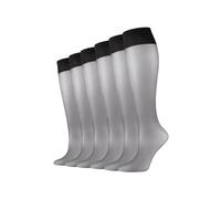 Kniestrümpfe CAMANO "6er Pack", Damen, Gr. 35-38, schwarz, 60% Polyamid, 40% Elasthan, uni, Socken Kniestrümpfe, 6er Pack 20 DEN - transparent, natürliche, matte Optik (26023039-35) schwarz