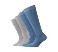 Camano Unisex Kinder 003902000 4 Paar Socken, Denim Melange, 27-30